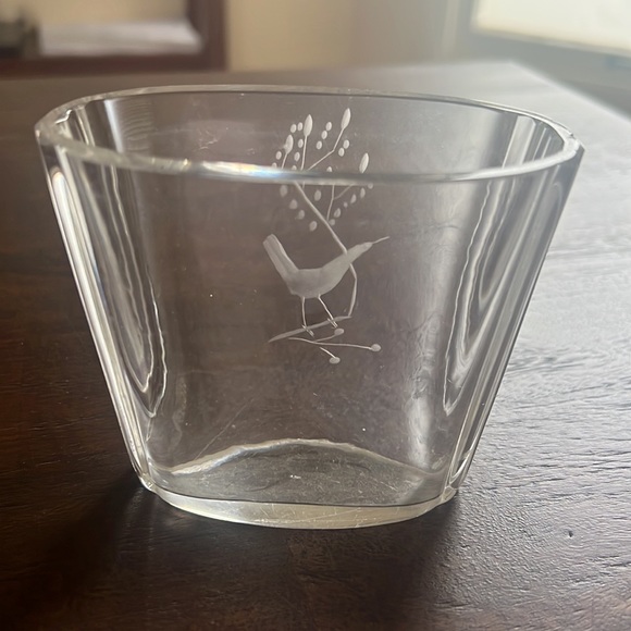 Orrefors Glass Vase with Sand Piper Signed - Picture 2 of 7